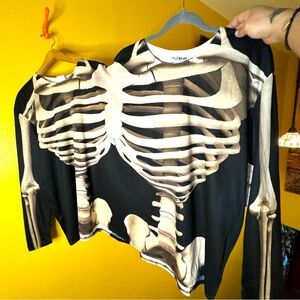 Fauxrealshirt. Skeleton Double shirt for two.